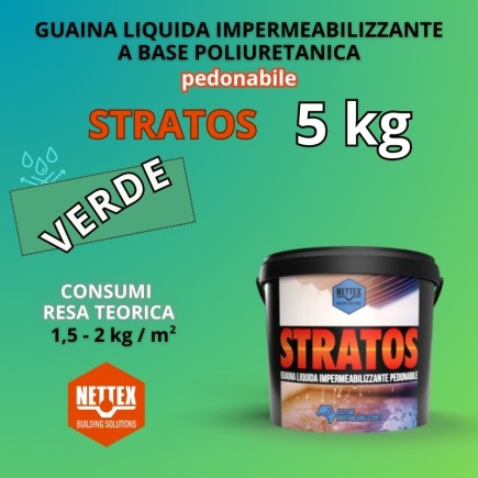 STRATOS - 05 KG Guaina Liquida VERDE Pedonabile