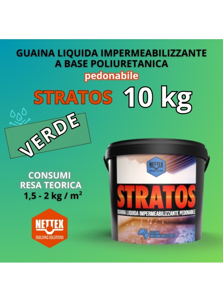 STRATOS - 10 KG Guaina Liquida VERDE Pedonabile