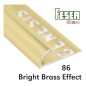 PROFILO Arrotondato in ALLUMINIO da 10mm – 250cm Colore: OTTONE LUCIDO (86)