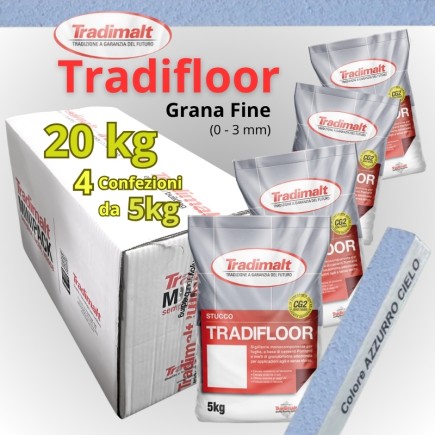Tradifloor 20kg Azzurro Cielo Grana FINE (scatola 4x 5kg)