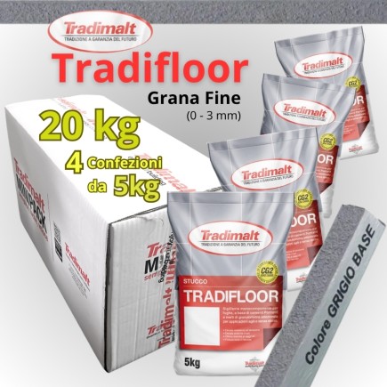 Tradifloor 20kg Grigio Base Grana FINE (scatola 4x 5kg)