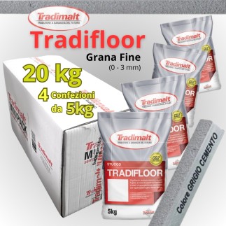 Tradifloor 20kg Grigio Cemento Grana FINE (scatola 4x 5kg)