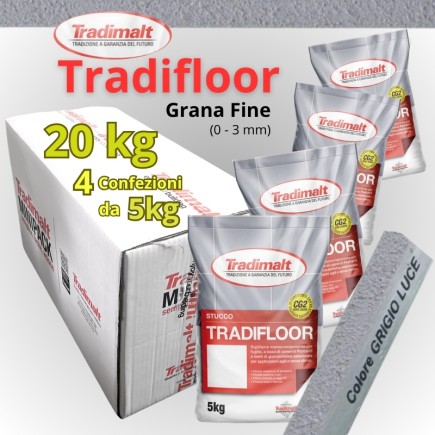 Tradifloor 20kg Grigio Luce Grana FINE (scatola 4x 5kg)