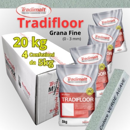 Tradifloor 20kg Verde Agave Grana FINE (scatola 4x 5kg)
