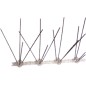 PROTEGGI MURETTO 30 SPILLI FLESSIBILE con BASE in PLASTICA e SPINOTTI in ACCIAIO INOX (LxH) cm 50x12