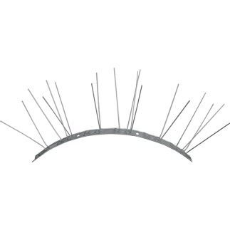 PROTEGGI MURETTO 60 SPILLI FLESSIBILE CON BASE E SPINOTTI in ACCIAIO INOX (LxH) cm 100x10