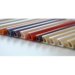 DIMENSIONI PROFILO in PVC ARROTONDATO 10mm Colore:  BIANCO LUCIDO (100) Lunghezza MT: 2,50 - Genesis