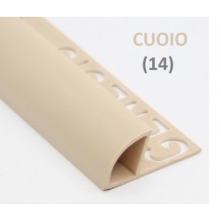 DIMENSIONI PROFILO in PVC ARROTONDATO 10mmColore:  CUOIO (14)Lunghezza MT: 2,50 - Genesis