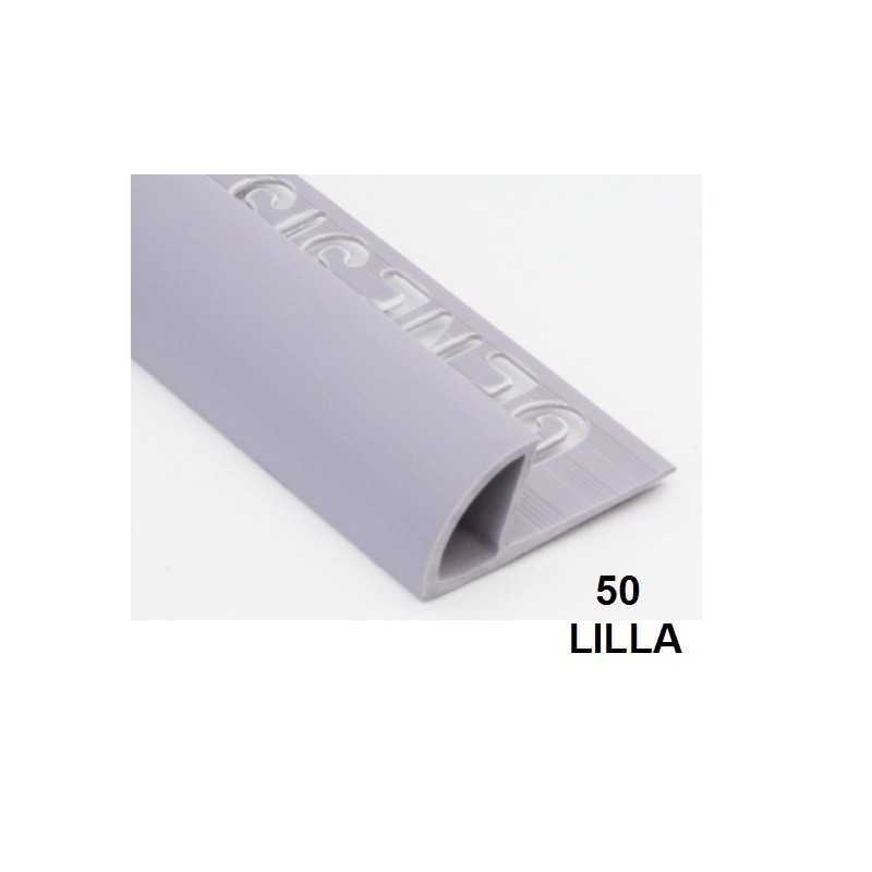 DIMENSIONI PROFILO in PVC ARROTONDATO 10mmColore:  LILLA (50)Lunghezza MT: 2,50 - Genesis