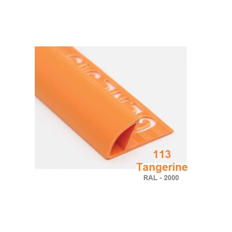 DIMENSIONI PROFILO in PVC ARROTONDATO 10mmColore:  MANDARINO (113)Lunghezza MT: 2,50 - Genesis
