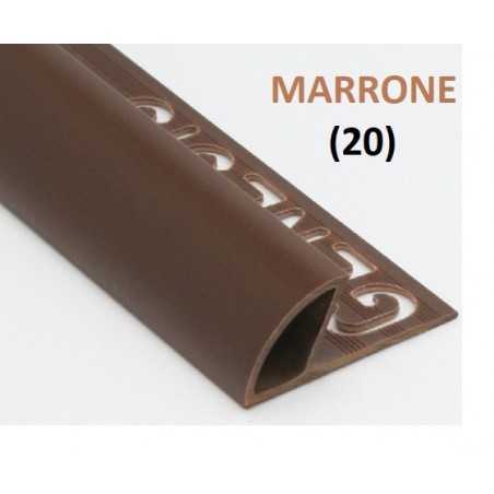 DIMENSIONI PROFILO in PVC ARROTONDATO 10mmColore:  MARRONE (20)Lunghezza MT: 2,50 - Genesis