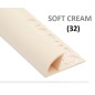 PROFILO in PVC ARROTONDATO 10mmColore:  SOFT CREAM (32)Lunghezza MT: 2,50