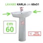 LAVABO 60x51  Serie: KARLA Colore: BIANCO