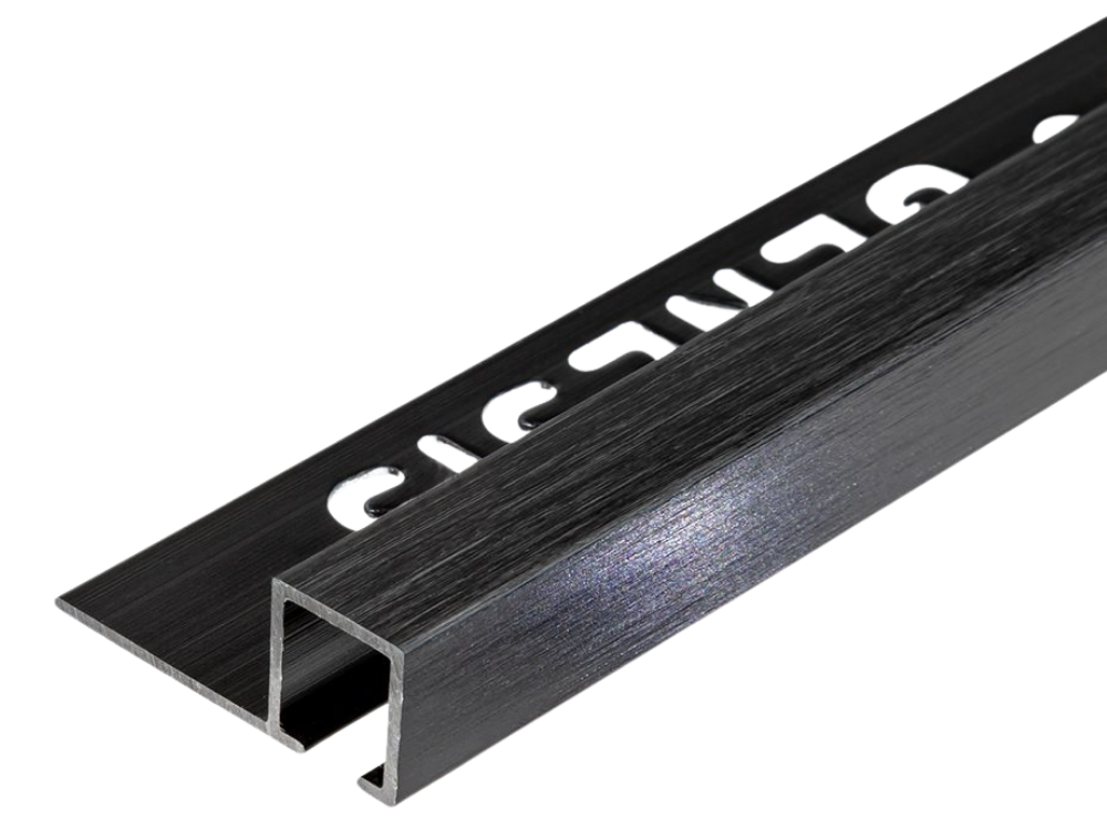 TDP100.18 -  PROFILO QUADRO Alluminio 10mm X 10mm - 250cm Nero Spazzolato (Genesis)