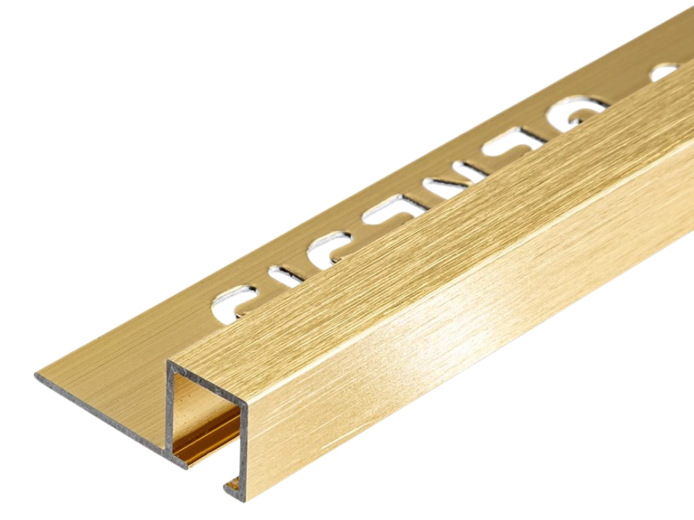 TDP100.90 -  PROFILO QUADRO Alluminio 10mm X 10mm - 250cm Ottone Spazzolato (Genesis)